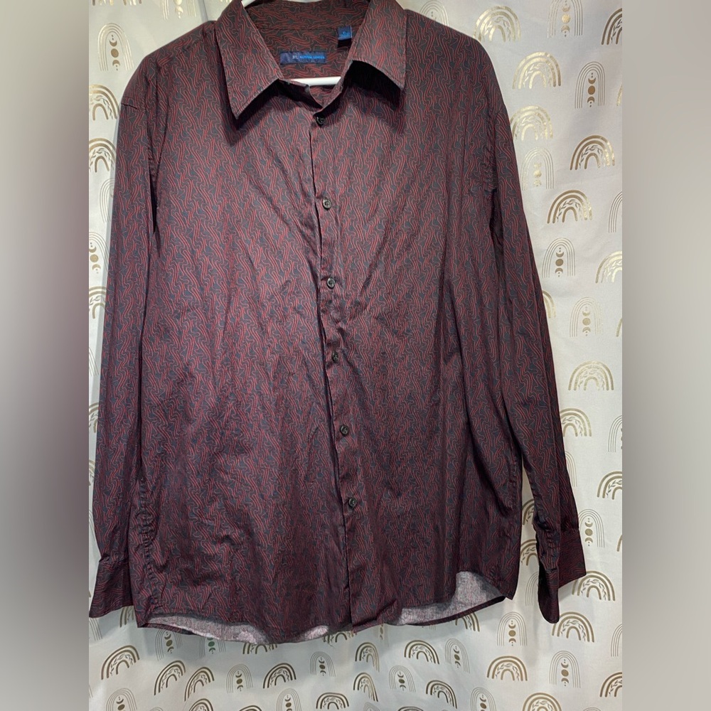 Elegant Burgundy Patterned Casual Shirt
